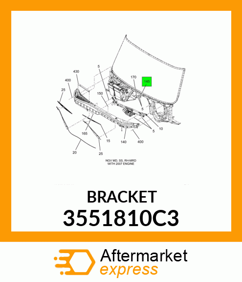 BRACKET 3551810C3