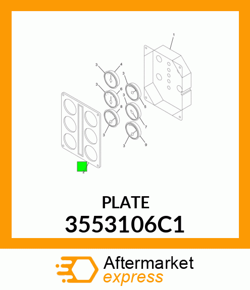 PLATE, GAUGE 6 HOLE WOOD GRAIN LEFT 3553106C1