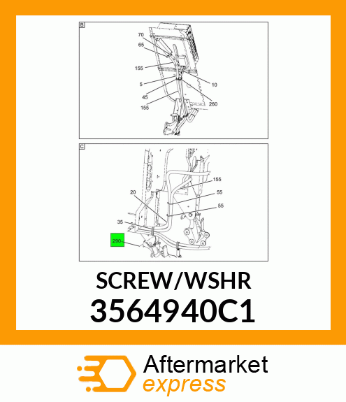 SCREW/WSHR 3564940C1