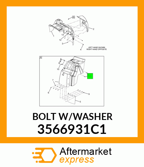 BOLTW/WASHER 3566931C1