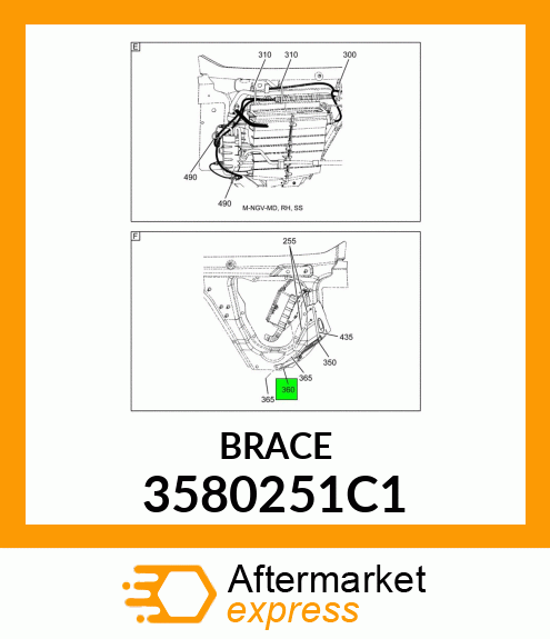 BRACE 3580251C1