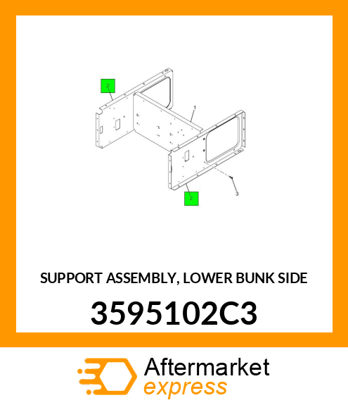 SUPPORT ASSEMBLY, LOWER BUNK SIDE 3595102C3