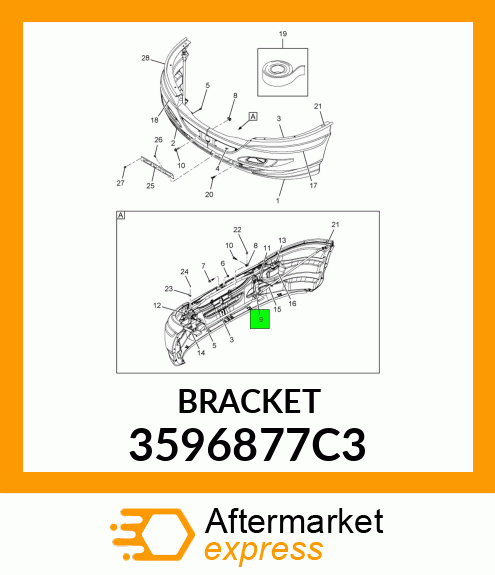 BRACKET 3596877C3