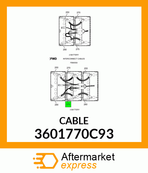 CABLE 3601770C93
