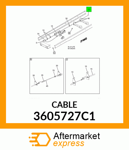 CABLE 3605727C1