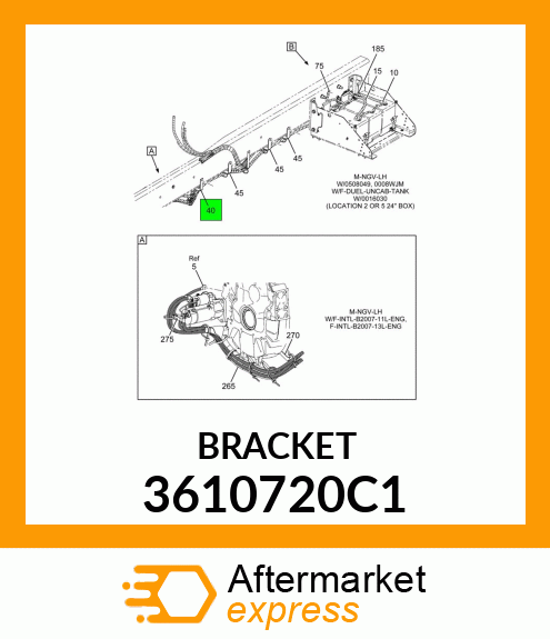 BRACKET 3610720C1