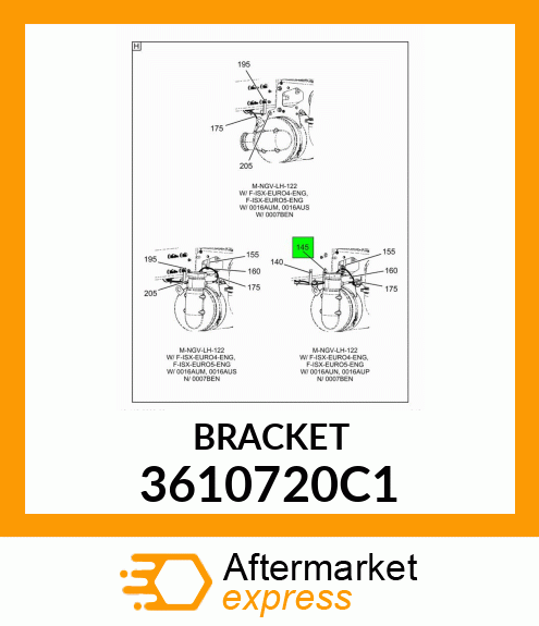 BRACKET 3610720C1