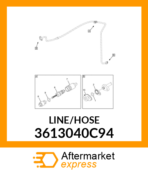 HOSE ASSEMBLY, AIR CONDITIONER CONDENSER TO EVAPORATOR 3613040C94