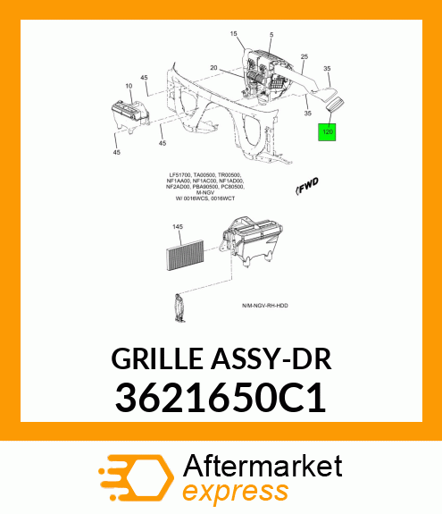 GRILLEASSY-DR 3621650C1