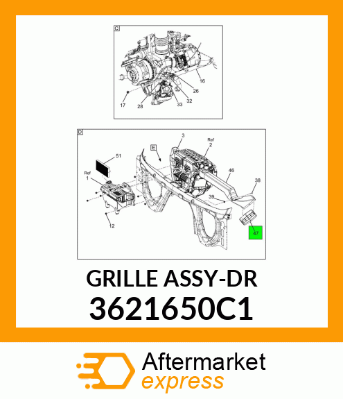 GRILLEASSY-DR 3621650C1