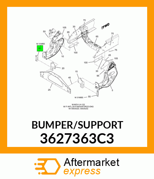 BUMPER/SUPPORT 3627363C3
