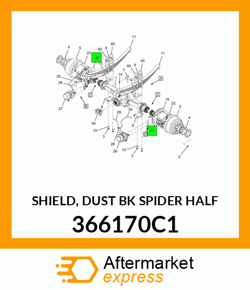 SHIELD, DUST BK SPIDER HALF 366170C1