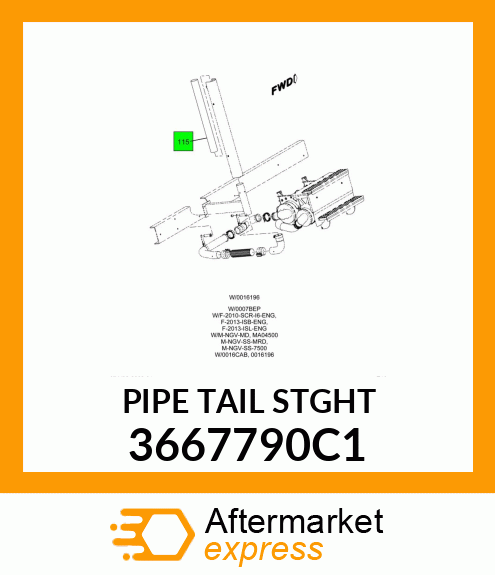 PIPE_TAIL_STGHT 3667790C1