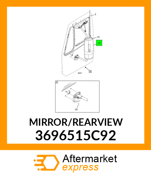 MIRROR/REARVIEW 3696515C92