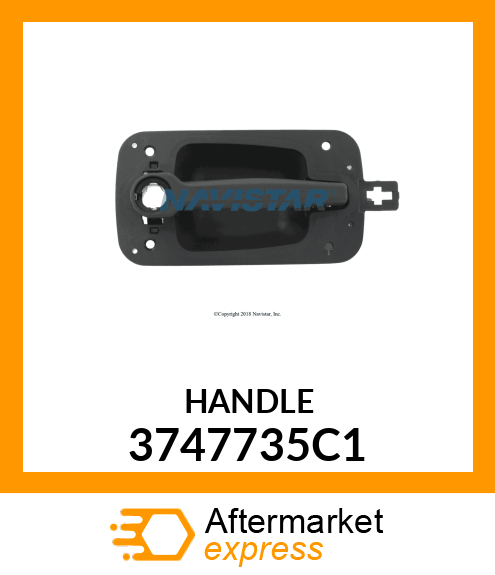 HANDLE, DOOR OUTSIDE, BLACK, LEFT HAND 3747735C1