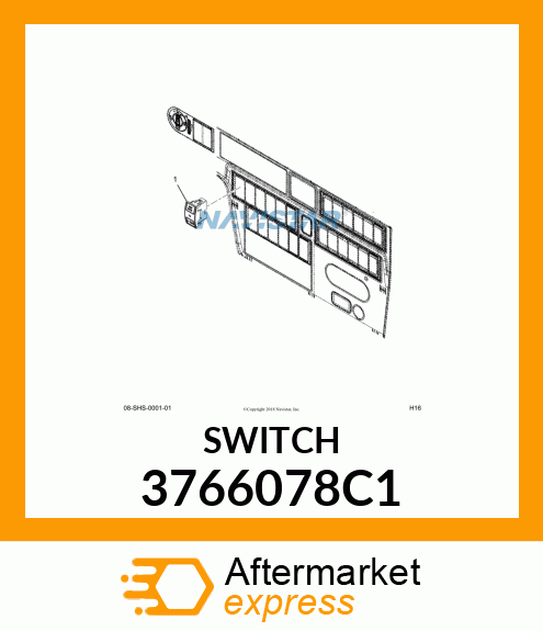 SWITCH,, DIFFERENTIAL LOCK 3766078C1