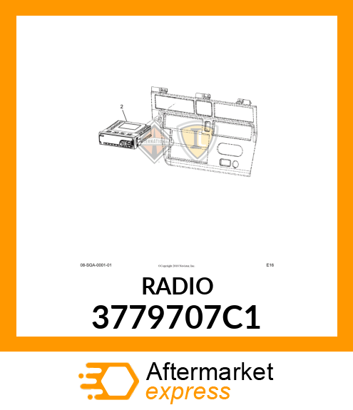 RADIO, ASSEMBLY, DEA530 AM/FM/WB/AUXILIARY /CD/USB 3779707C1