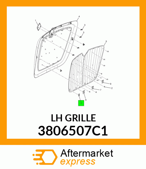 LH_GRILLE 3806507C1