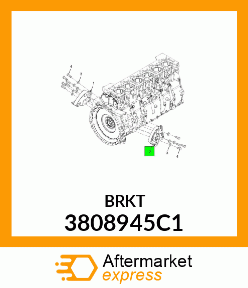 SUPPORT, MOUNTING ENGINE REAR OFFSET REAR 3808945C1