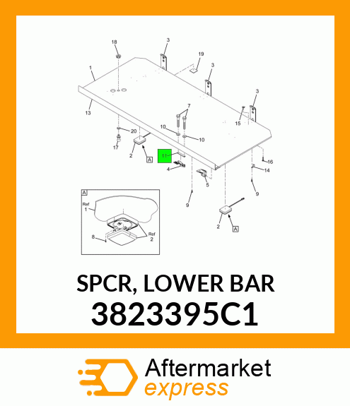 SPACER, LOWER BUNK 3823395C1