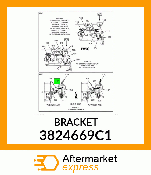 BRACKET 3824669C1