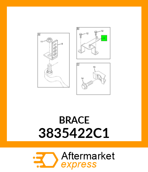 BRACE 3835422C1