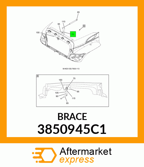 BRACE 3850945C1