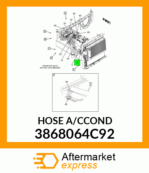 HOSE A/C COND TO EVAP 2010 M 3868064C92