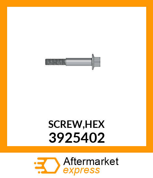 SCREW,HEX 3925402