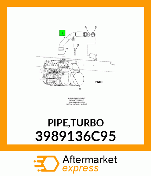PIPE,TURBO 3989136C95