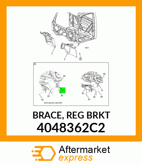 BRACE,REG_BRKT_ 4048362C2