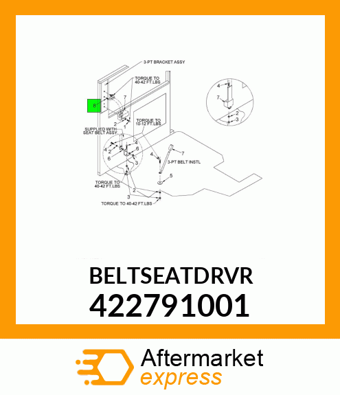 BELTSEATDRVR 422791001