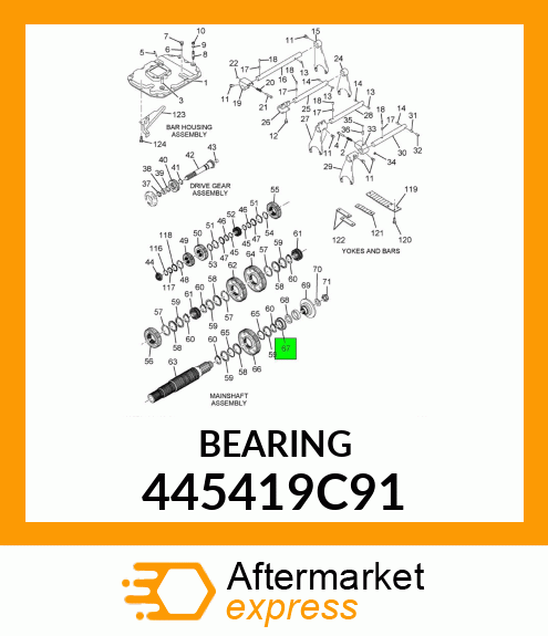 BEARING 445419C91