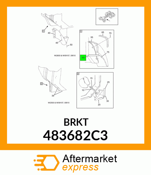 BRKT 483682C3