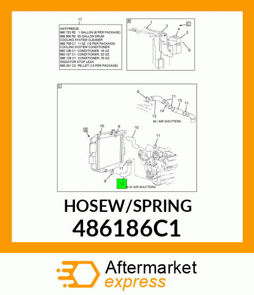 HOSEW/SPRING 486186C1