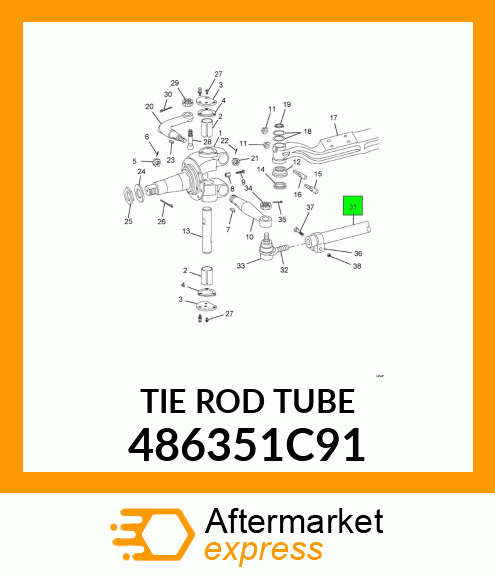 TIE_ROD_TUBE 486351C91