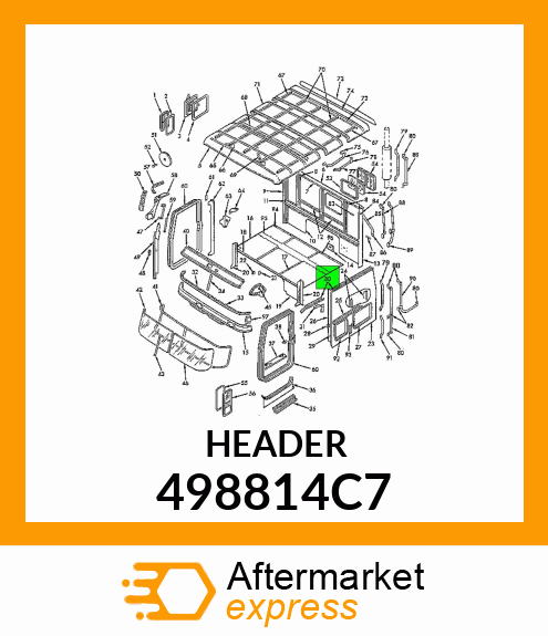 HEADER ,PARTITION PARTITION*ASM SIDE OUTER PANEL-RIGHT HAND 498814C7