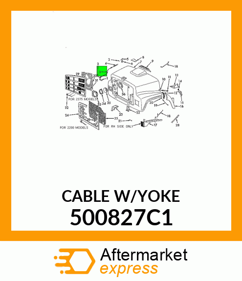 CABLE_W/YOKE 500827C1