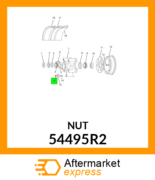 NUT 54495R2