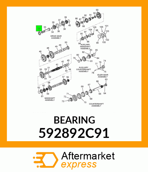 BEARING 592892C91