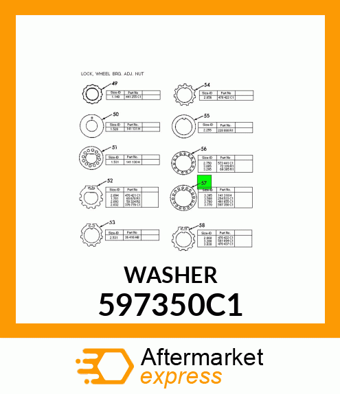 WASHER 597350C1