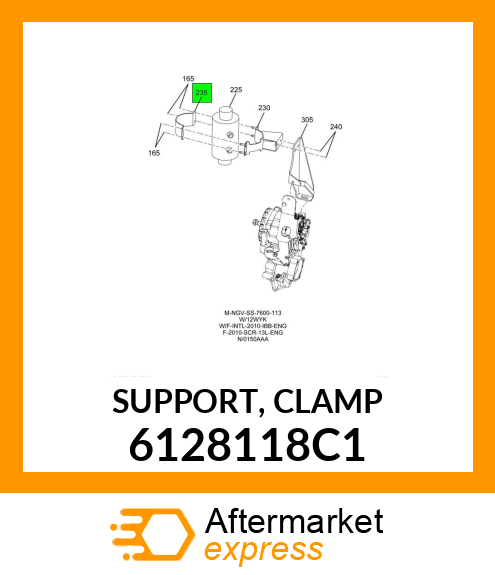 SUPPORT,_CLAMP_ 6128118C1