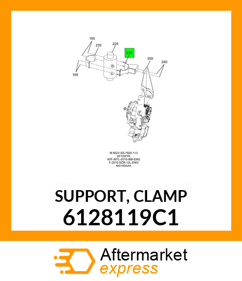 SUPPORT,_CLAMP_ 6128119C1