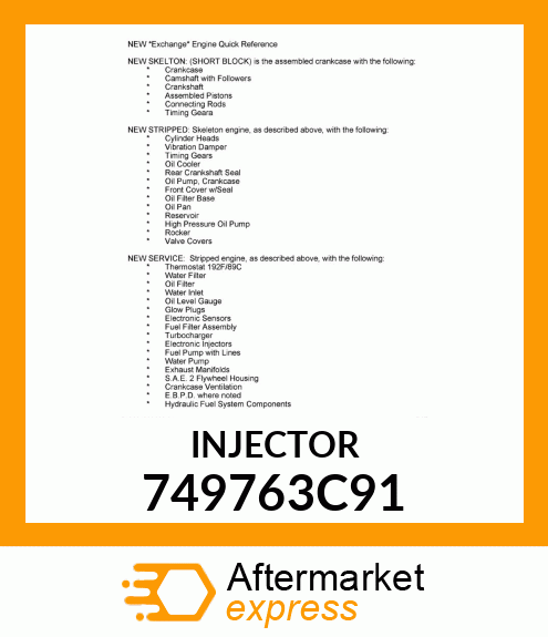 INJECTOR 749763C91