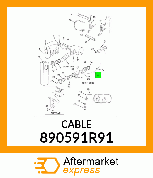 CABLE 890591R91