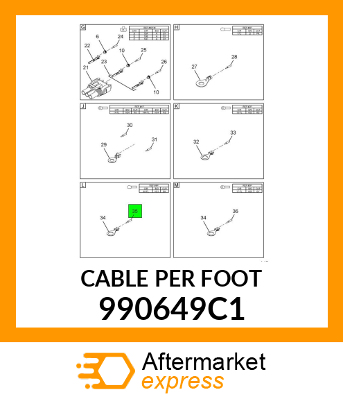 CABLEPERFOOT 990649C1