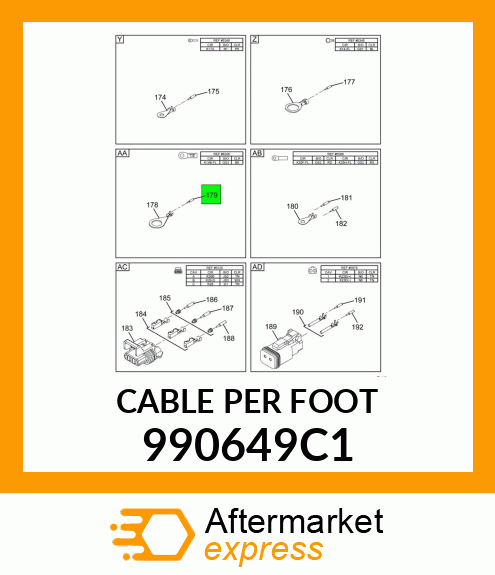 CABLEPERFOOT 990649C1