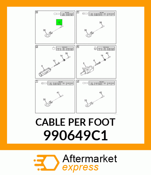 CABLEPERFOOT 990649C1