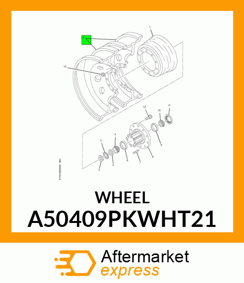 WHEEL A50409PKWHT21