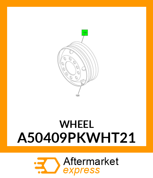 WHEEL A50409PKWHT21